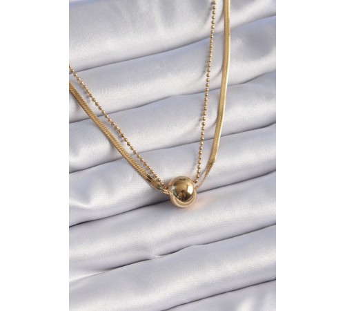 316L Çelik Gold 2'li İtalyan Zincir Model Top Model Kadın Kolye - TJ-BKO9303 316L Çelik Gold 2'li İtalyan Zincir Model Top Model Kadın Kolye - TJ-BKO9303