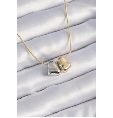 316L Çelik Gold Renk 2'li Mix Renk Figür Vintage Kadın Kolye - TJ-BKO9330