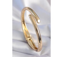 Pirinç Gold Çivi Model Renk Kadın Kelepçe - TJ-BB6457