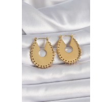 316L Çelik Gold Renk Kadın Küpe - TJ-BKP9574