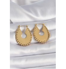 316L Çelik Gold Renk Kadın Küpe - TJ-BKP9574