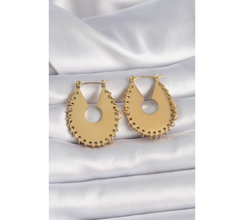 316L Çelik Gold Renk Kadın Küpe - TJ-BKP9574 316L Çelik Gold Renk Kadın Küpe - TJ-BKP9574
