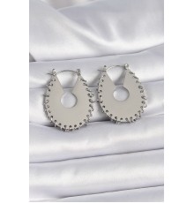 316L Çelik Gümüş Renk Kadın Küpe - TJ-BKP9575