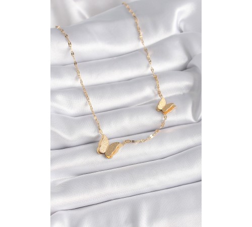 316L Çelik Gold Renk Simli Kelebek Model Kadın Kolye - TJ-BKO9414 316L Çelik Gold Renk Simli Kelebek Model Kadın Kolye - TJ-BKO9414