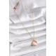 316L Çelik Gold Renk Pembe Sedefli Daire Model Kadın Kolye - TJ-BKO9428