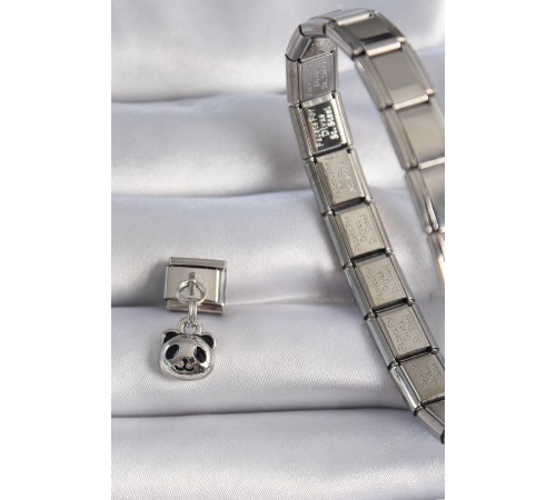 316L Çelik Gümüş Renk Panda Figür Nomination Charm - TJ-BC1081 316L Çelik Gümüş Renk Panda Figür Nomination Charm - TJ-BC1081