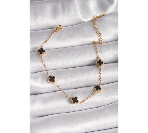 316L Çelik Gold Renk Baby Boy Yonca Model Kadın Bileklik - TJ-BB6475 316L Çelik Gold Renk Baby Boy Yonca Model Kadın Bileklik - TJ-BB6475