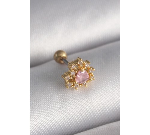 316L Çelik Gold Renk Zirkon Taşlı Kalp Tragus Piercing - TJ-PR1230 316L Çelik Gold Renk Zirkon Taşlı Kalp Tragus Piercing - TJ-PR1230