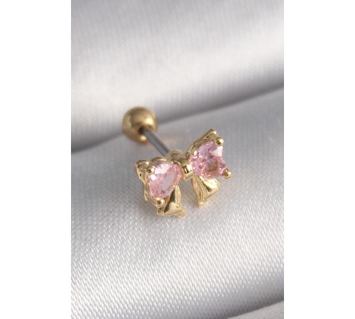 316L Çelik Gold Renk Pembe Zirkon Taşlı Fiyonk Tragus Piercing - TJ-PR1250 316L Çelik Gold Renk Pembe Zirkon Taşlı Fiyonk Tragus Piercing - TJ-PR1250
