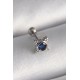 316L Çelik Gümüş Renk Mavi Zirkon Taşlı Tragus Piercing - TJ-PR1271