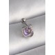 316L Çelik Gümüş Renk Mor Mineli Kalp Zirkon Taş Detay Tragus Piercing - TJ-PR1273