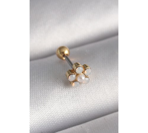 316L Çelik Gold Renk Zirkon Taşlı Çiçek Model Tragus Piercing - TJ-PR1282 316L Çelik Gold Renk Zirkon Taşlı Çiçek Model Tragus Piercing - TJ-PR1282