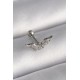 316L Çelik Gümüş Renk Zirkon Taş Detay Kanat Model Tragus Piercing - TJ-PR1291
