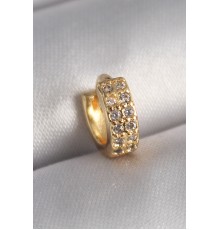 316L Çelik Gold Renk Zirkon Taşlı Tragus Piercing - TJ-PR1304