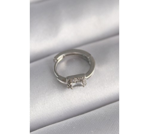 316L Çelik Gümüş Renk Kare Zirkon Taşlı Tragus Piercing - TJ-PR1309 316L Çelik Gümüş Renk Kare Zirkon Taşlı Tragus Piercing - TJ-PR1309