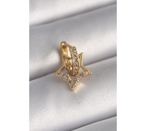316L Çelik Gold Renk Zirkon Taşlı Sallantı Yıldız Model Tragus Piercing - TJ-PR1316 316L Çelik Gold Renk Zirkon Taşlı Sallantı Yıldız Model Tragus Piercing - TJ-PR1316