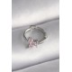 316L Çelik Gümüş Renk Pembe Zirkon Taşlı Kelebek Model Tragus Piercing - TJ-PR1331