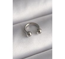 316L Çelik Gümüş Renk Halka Model Topçuk Piercing - TJ-PR1369