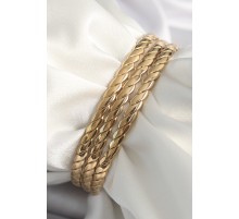 316L Çelik Gold Renk Burma Ajda Model Kadın Bileklik - TJ-BB6483