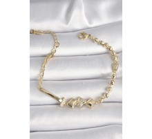Pirinç Gold Renk Zirkon Taş Detay Xuping VIP Exclusive Seri Bileklik - TJ-BB6502