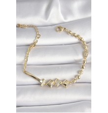 Pirinç Gold Renk Zirkon Taş Detay Xuping VIP Exclusive Seri Bileklik - TJ-BB6502