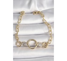 Pirinç Gold Renk Zirkon Taşlı Xuping Exclusive VIP Seri Kadın Bileklik - TJ-BB6507