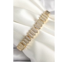 Pirinç Gold Renk Zirkon Taşlı Xuping Exclusive VIP Seri Kadın Bileklik - TJ-BB6509