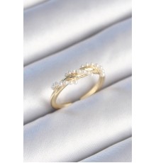 Pirinç Gold Renk Sarmal İnci Model Kadın Yüzük - TJ-BYK3436
