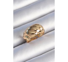 Pirinç Gold Renk Sarmal Model Kadın Yüzük - TJ-BYK3483