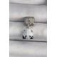 316L Çelik Gümüş Renk Sallantı Zirkon Taşlı Panda Model Nomination Charm - TJ-BC1118