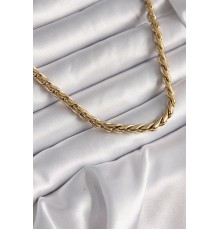 316L Çelik Gold Renk Arpa Zincir Model Kadın Kolye - TJ-BKO9668