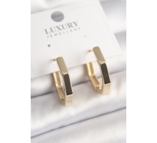Pirinç Gold Renk Geometrik Halka Model Kadın Küpe - TJ-BKP10044