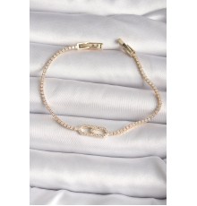 Pirinç Gold Renk Zirkon Taşlı Messika Model Kadın Bileklik - TJ-BB6619