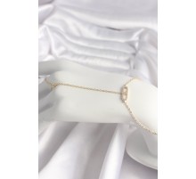 Pirinç Gold Renk Zirkon Taşlı Messika Model Kadın Şahmeran - TJ-SN606