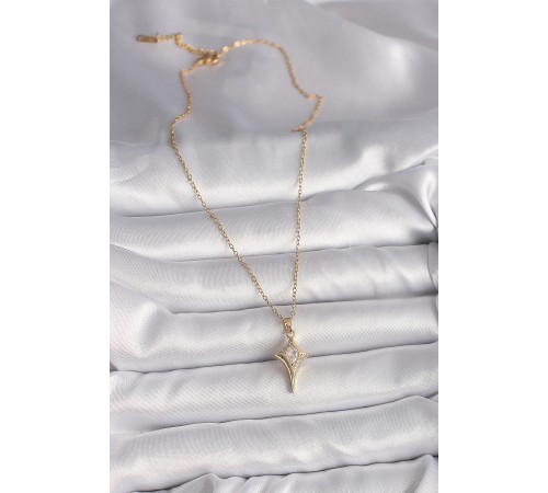 316L Çelik Gold Renk Zincir Zirkon Taşlı Kuzey Yıldızı Model Kadın Kolye - TJ-BKO9715 316L Çelik Gold Renk Zincir Zirkon Taşlı Kuzey Yıldızı Model Kadın Kolye - TJ-BKO9715