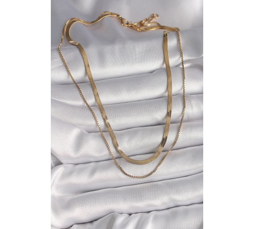 316L Çelik Gold Renk 2'Li İtalyan Zincir Model Kadın Kolye - TJ-BKO9734 316L Çelik Gold Renk 2'Li İtalyan Zincir Model Kadın Kolye - TJ-BKO9734