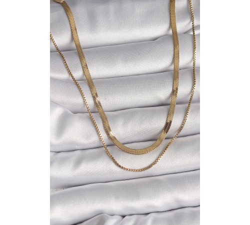316L Çelik Gold Renk 2'Li İtalyan Zincir Model Kadın Kolye - TJ-BKO9734 316L Çelik Gold Renk 2'Li İtalyan Zincir Model Kadın Kolye - TJ-BKO9734