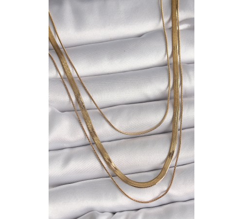 316L Çelik Gold Renk 3'Lü İtalyan Zincir Model Kadın Kolye - TJ-BKO9739 316L Çelik Gold Renk 3'Lü İtalyan Zincir Model Kadın Kolye - TJ-BKO9739