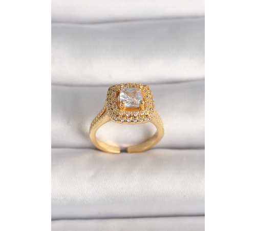 Pirinç Gold Renk Ayarlanabilir Baget Zirkon Taş Model Kadın Yüzük - TJ-BYK3599 Pirinç Gold Renk Ayarlanabilir Baget Zirkon Taş Model Kadın Yüzük - TJ-BYK3599