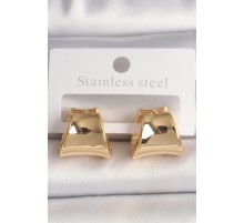 Pirinç Gold Renk Yarım Halka Model Kadın Küpe - TJ-BKP10147