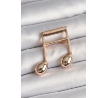 Pirinç Gold Renk Müzik Notası Model Kadın Broş - TJ-BR402