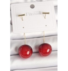 Pirinç Gold Renk Çivi Kiraz Model Kadın Küpe - TJ-BKP10377