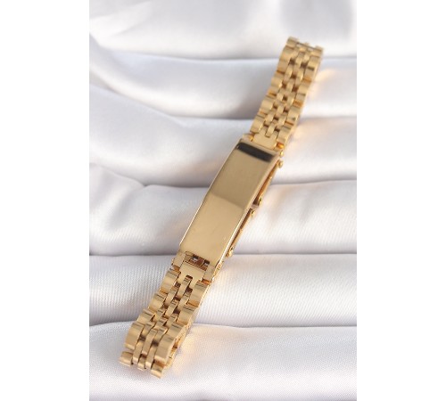 316L Çelik Gold Renk Zincir Künye Model Erkek Bileklik - TJ-EB3719 316L Çelik Gold Renk Zincir Künye Model Erkek Bileklik - TJ-EB3719
