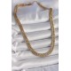 316L Çelik Gold Renk Balık Sırtı Model Kadın Kolye - TJ-BKO10025