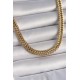 316L Çelik Gold Renk Balık Sırtı Model Kadın Kolye - TJ-BKO10025