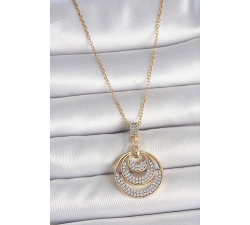 316L Çelik Gold Renk Zirkon Taşlı Madalyon Model Kadın Kolye - TJ-BKO10089 316L Çelik Gold Renk Zirkon Taşlı Madalyon Model Kadın Kolye - TJ-BKO10089
