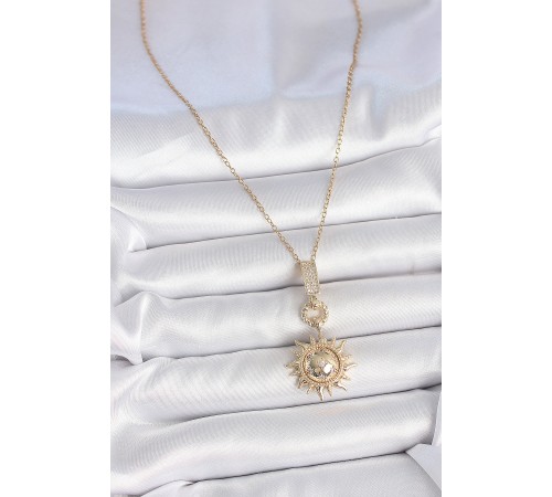316L Çelik Gold Renk Zirkon Taşlı Sallantı Güneş Model Kadın Kolye - TJ-BKO10094 316L Çelik Gold Renk Zirkon Taşlı Sallantı Güneş Model Kadın Kolye - TJ-BKO10094