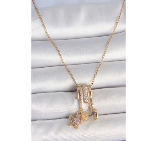 316L Çelik Gold Renk Sallantı Zirkon Taşlı Mor Taşlı Ayıcık Figür Charm Kadın Kolye - TJ-BKO10098 316L Çelik Gold Renk Sallantı Zirkon Taşlı Mor Taşlı Ayıcık Figür Charm Kadın Kolye - TJ-BKO10098