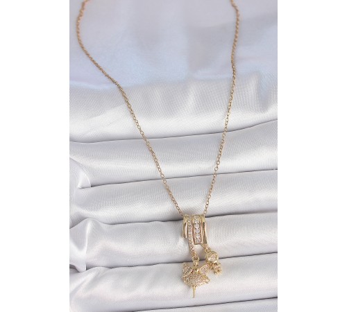 316L Çelik Gold Renk Zirkon Taşlı Sallantı Melek Figür Charm Kadın Kolye - TJ-BKO10099 316L Çelik Gold Renk Zirkon Taşlı Sallantı Melek Figür Charm Kadın Kolye - TJ-BKO10099