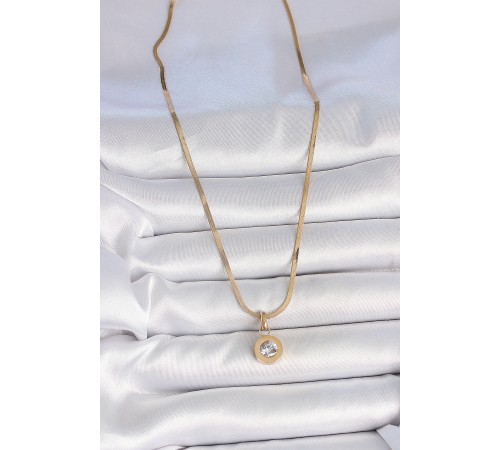 316L Çelik Gold Renk İtalyan Zincir Sallantı Zirkon Taş Model Kadın Kolye - TJ-BKO10124 316L Çelik Gold Renk İtalyan Zincir Sallantı Zirkon Taş Model Kadın Kolye - TJ-BKO10124